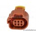 Těleso konektoru TE MPT 6F - 6pin hnědý